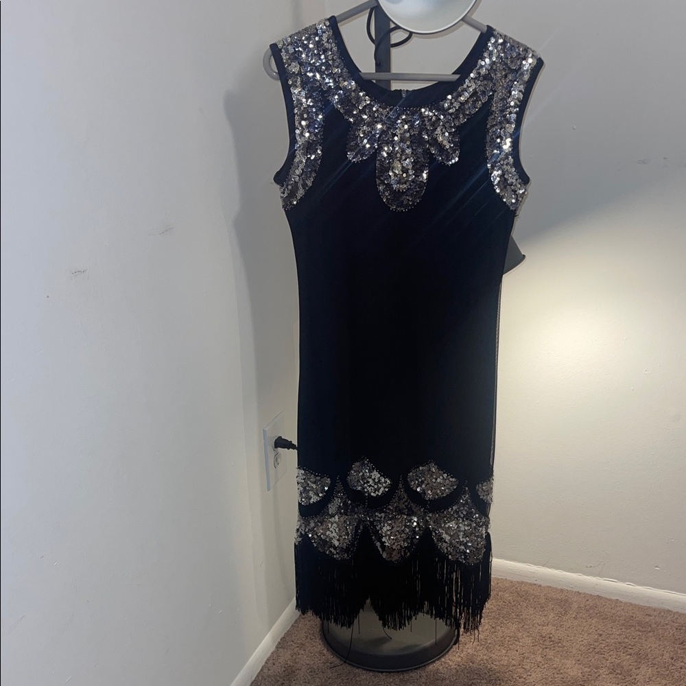 Elegant Black Sequin Dress